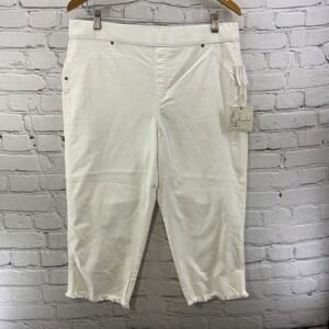 Caffe Marrakesh Capri Pants Womens Sz 14 White NWT
